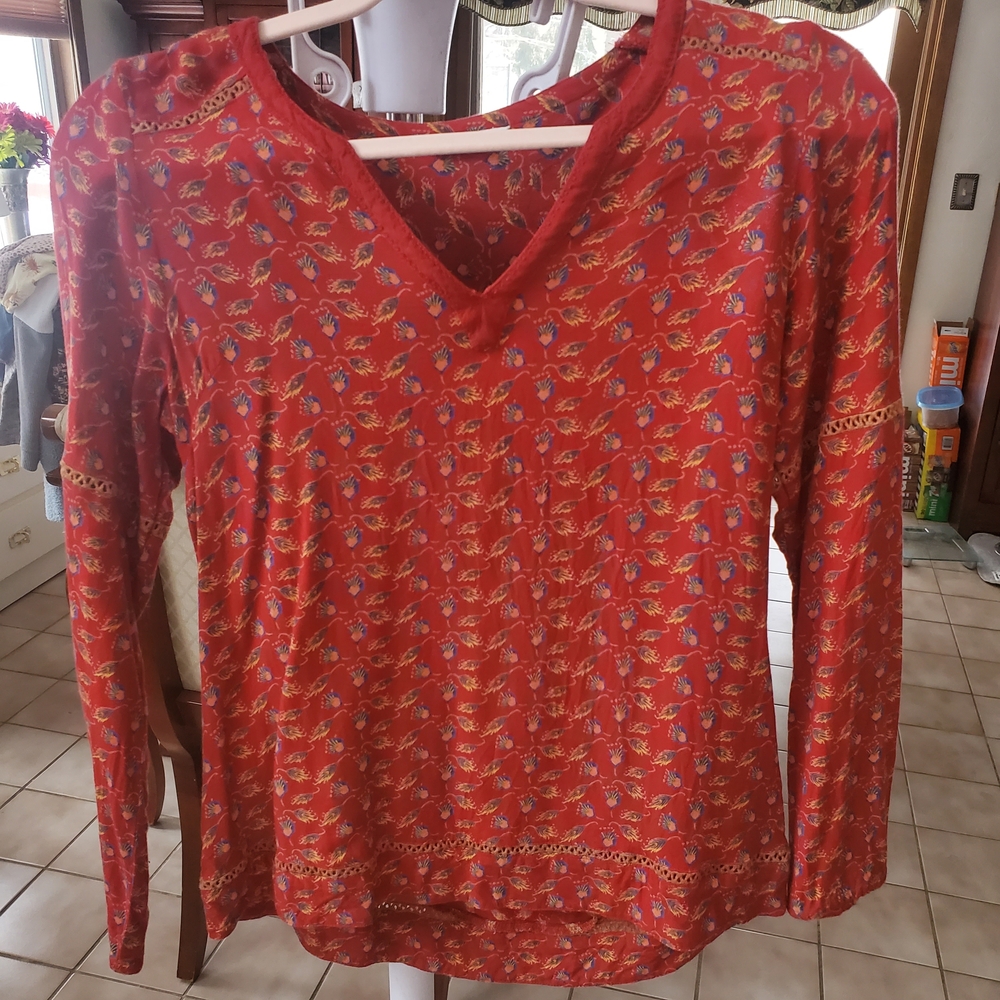 Mountain Khakis Scarlet Patterned Long Sleeve Tee